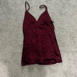 Dark red velvet tank top dress. Worn once. From Tobi. Size medium